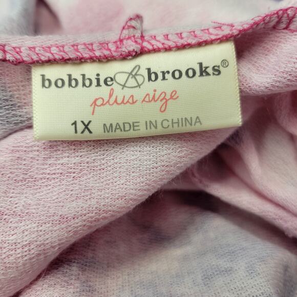 Boobie Brooks Hoodie Top Womens 1X Tie Dye Pink Purple Drawstring New - Picture 5 of 11